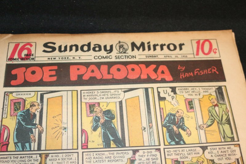 1950 Sunday Mirror Weekly Comic Section April 30th (Fine) Superman Action Abner