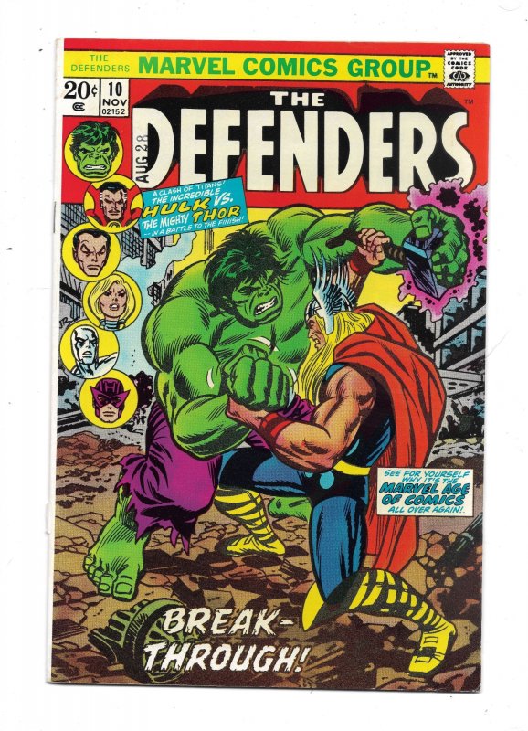 The Defenders #10 (1973) VF+