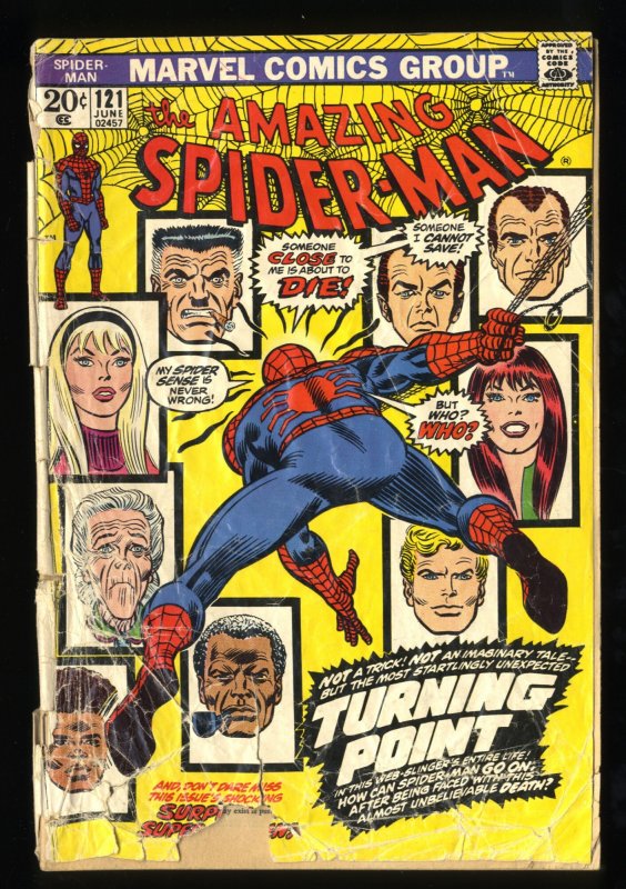 Amazing Spider-Man #121 Fair 1.0 Death of Gwen Stacy! Marvel Comics Spiderman