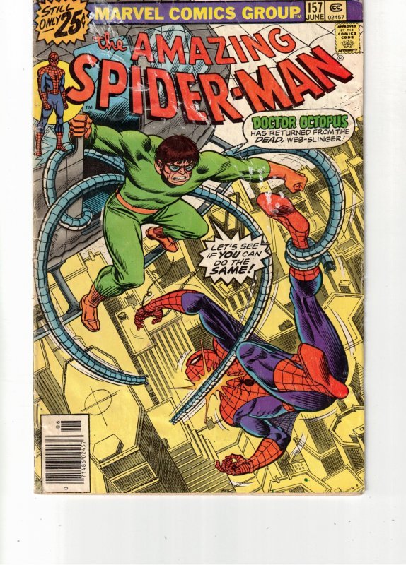 The Amazing Spider-Man #157 (1976) VG Affordable-Grade Dock Ock! Ton-O-Spideys!
