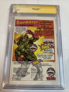 Justice League (1987) # 1 (CGC 9.2 SS) Signed Kevin Maguire • Story Giffen !