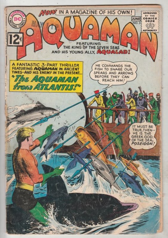 Aquaman #3 (Jun-62) VG+ Affordable-Grade Aquaman, Aqualad