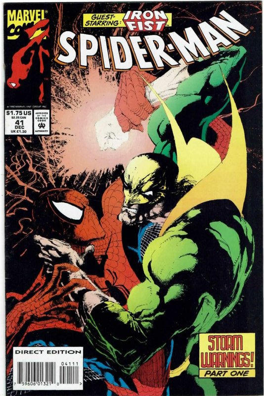 Spider-Man #41 (1990 v1) Iron Fist Jae Lee NM