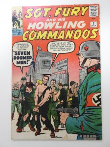 Sgt. Fury #2  (1963) Seven Doomed Men! Kirby Art!! Solid GVG Condition!