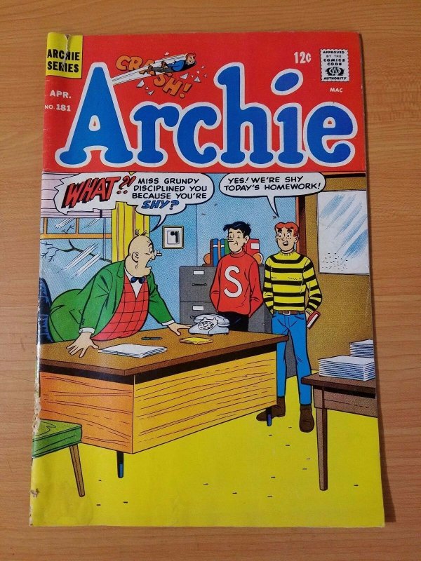 Archie #181 ~ VERY GOOD VG ~ (1968, Archie Comics)