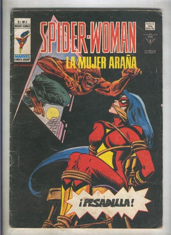 Spider Woman numero 03: Pesadilla (numerado 1 en trasera(