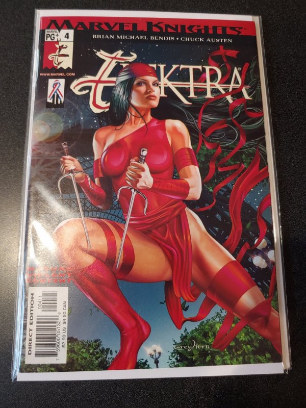 ELEKTRA #4 Greg Horn Cover Good Girl Art Sexy Marvel Knights Brian Bendis Ninja