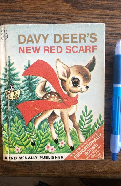 Davy Deer’s Red scarf Rand McNally, 1954, unmarked