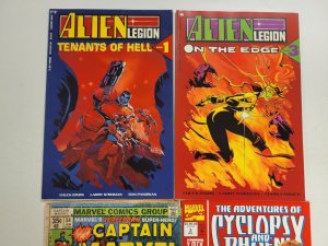 4 Marvel Comics #54 Captain Marvel #3 Cyclops Phoenix 1 3 Alien Légion 63 TJ28