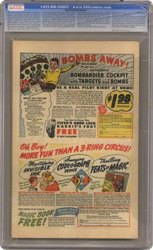 VTG 1947 All Teen Comics #20 Only CGC 6.5 FN+ Issue Formerly All Winners Cracked 