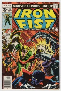 IRON FIST #15, VF/NM, Claremont, John Byrne, X-men, Wolverine, Marvel, 1975 1977