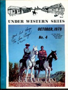 Under Western Skies #4 10/1978-Lone Ranger-Clayton Moore-B-Westerns-VG/FN
