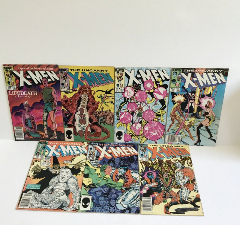 X-Men #186-192 Lot Of 7 Force App. Colossus Night Crawler App. 