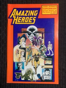 1985 AMAZING HEROES Comic Magazine #82 FVF 7.0 John Byrne Superman