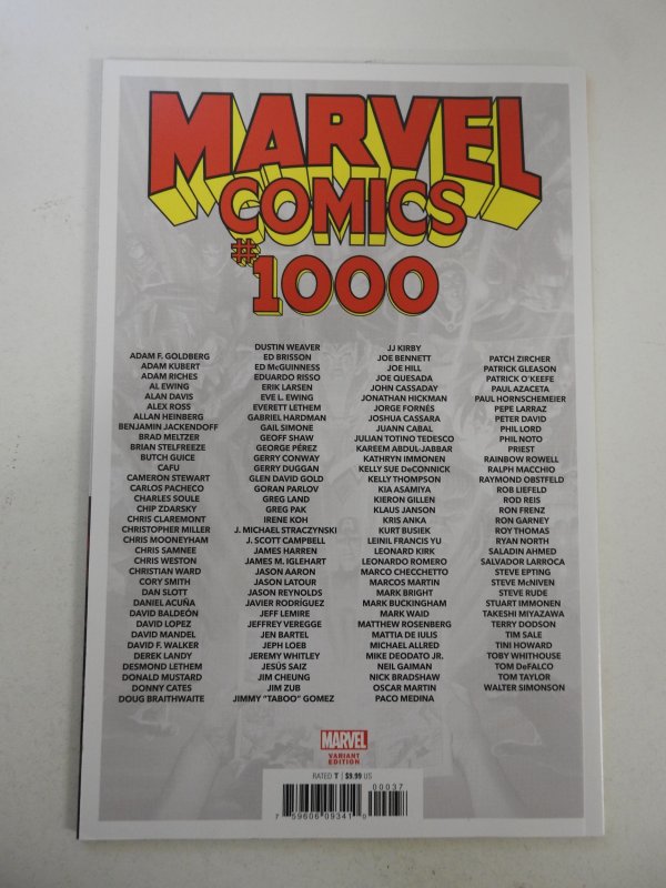 Marvel Comics #1000 Campbell Virgin Cover (2019) VF/NM Condition!