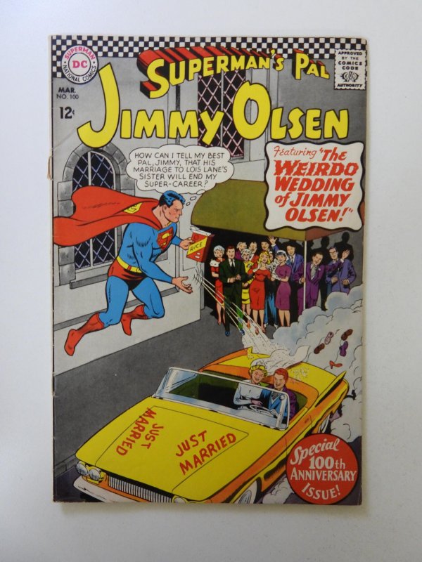 Superman's Pal, Jimmy Olsen #100 (1967) VG+ top staple detached fr...