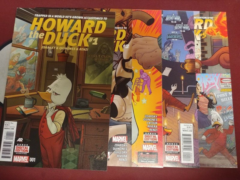 Howard the Duck (2015) #1-5 Complete Set (Chip Zdarsky Joe Quinones) 