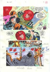 TEEN TITANS #7-PRODUCTION ART-COLOR GUIDE PG 17-JIMINEZ VG