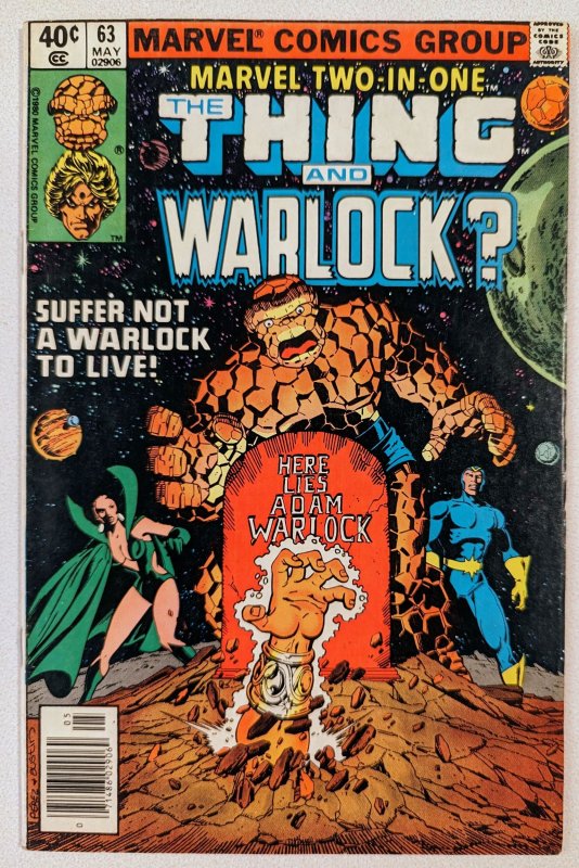 Marvel Two-in-One #63 Newsstand Edition (1980) FN/VF 7.0 Just Cleaned!