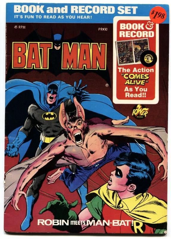 BATMAN BOOK AND RECORD SET-1976-MAN-BAT-Neal Adams