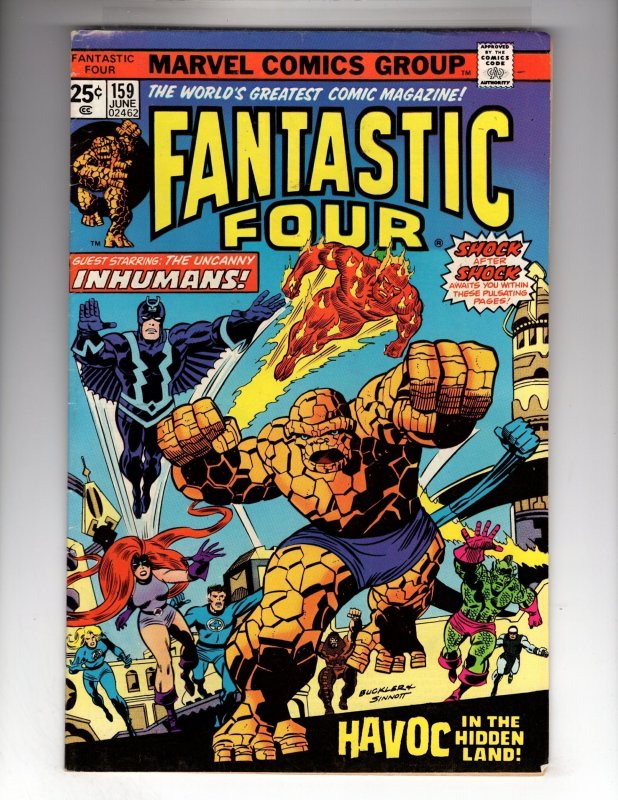Fantastic Four #159 (1975) Iconic Bronze Age Cover! Mighty Marvel !!! / ID#401