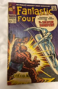 Fantastic Four #55 (1966)vs Silver Surfer/ cover wear/Tanning