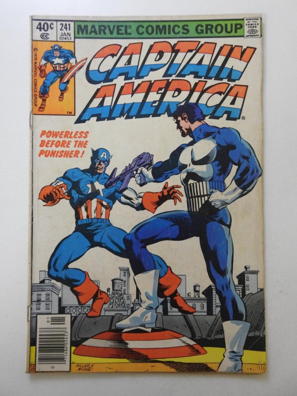 Captain America #241 Powerless Before The Punisher! Sharp VG Condition!
