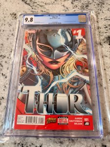 Thor # 1 CGC Graded 9.8 Marvel Comic Book 2014 Jane Foster As Thor Key JH26