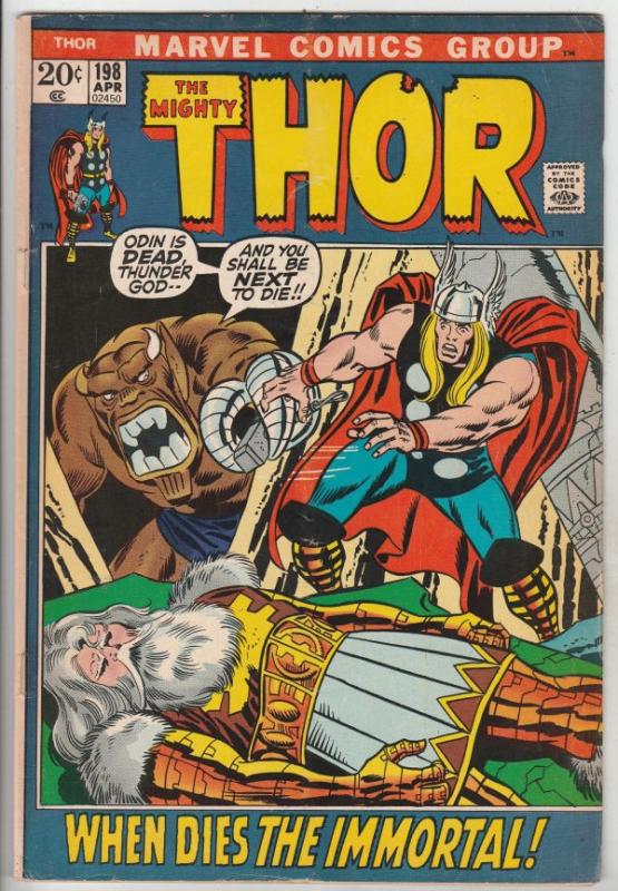 Thor, the Mighty #198 (Apr-72) VG/FN+ Mid-Grade Thor