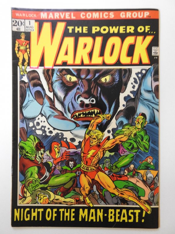 Warlock #1 (1972) Night of The Man-Beast! Sharp Fine- Condition! sm chew spine