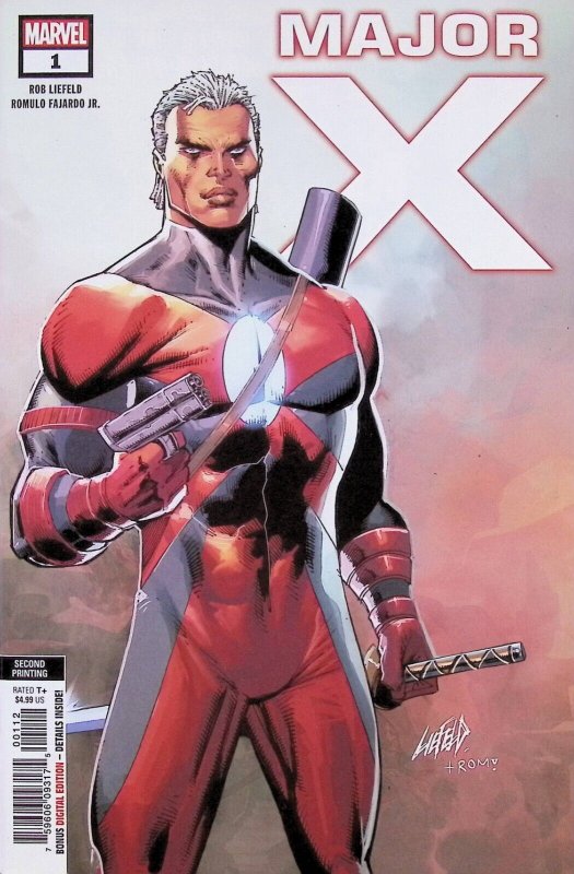 MAJOR X Comic 1 — 2nd Printing Rob Liefield Variant Cover C — 2019 Marvel VF+