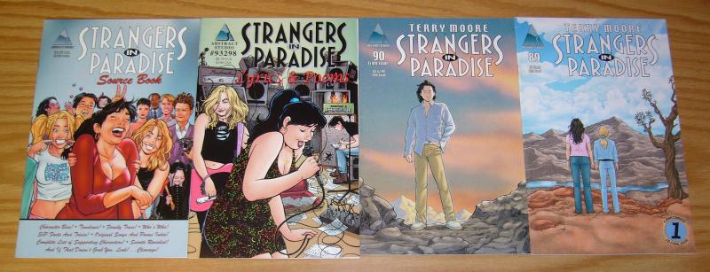 Strangers in Paradise #1-90 VF/NM complete series + sourcebook + lyrics & poems