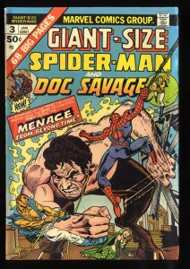 Giant-Size Spider-Man #3 FN+ 6.5 Doc Savage!