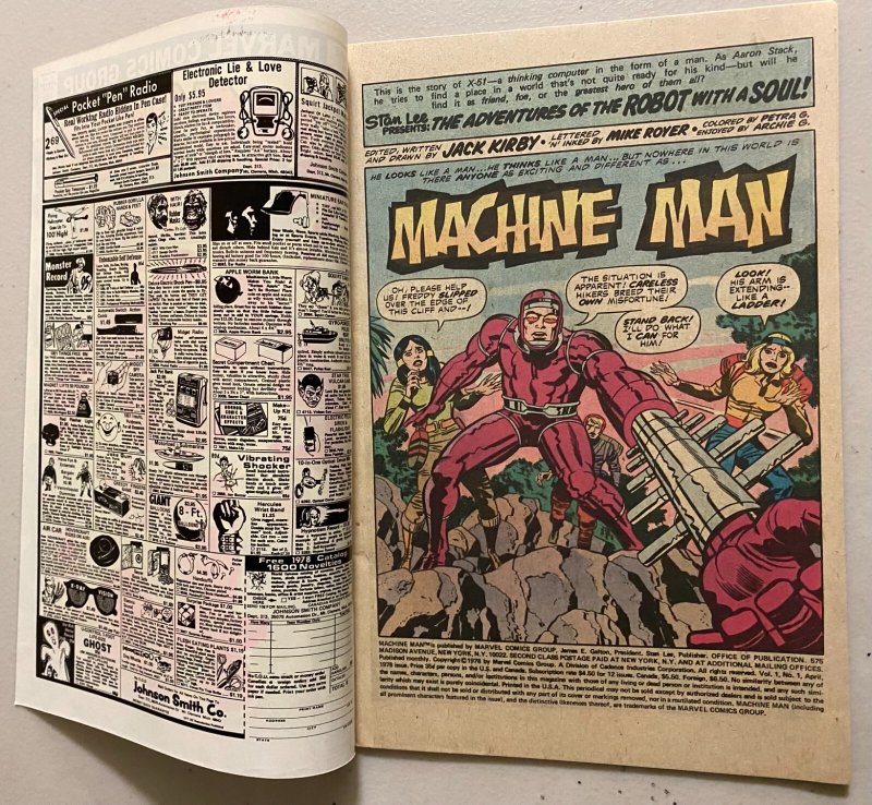 Machine Man #1 newsstand 8.0 (1978)