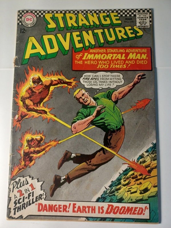 Strange Adventures #198 GD/VG Detatched Top Staple DC Comics c272