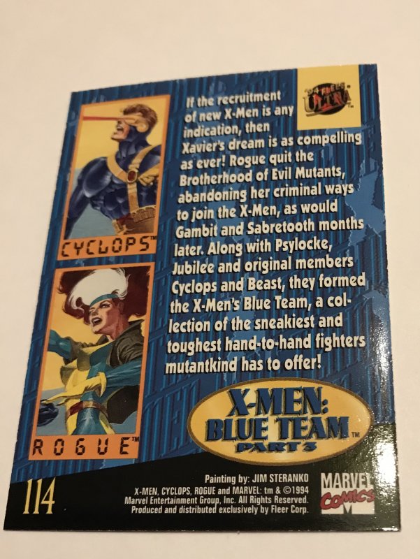 X-MEN BLUE TEAM #144 card : ‘94 FLEER ULTRA X-MEN, NM/M, Rouge & Cyclops