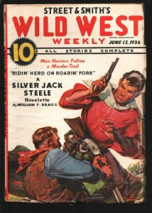 Wild West Weekly 6/13/1936-Silver Kid-Pete Rice-Silver Jack Steele -Hero pulp-VG