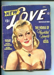 NEW LOVE-NOV 1946-ROMANTIC PULP FICTION-PIN-UP GIRL COVER-JULIE PAINE-good