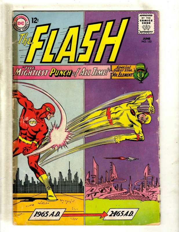 Flash # 153 VG DC Silver Age Comic Book Batman Superman Arrow Green Lantern J462