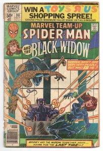 Marvel Team-Up #98 VINTAGE 1980 Marvel Comics Spiderman Black Widow