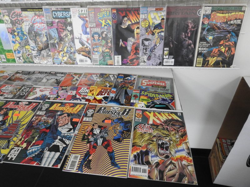 Huge Lot of 170 Comics W/ Ghost Rider, Punisher, Wolverine. Avg. VF- Condition