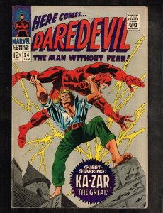 Daredevil #24 ~ w/ Ka-zar The Great ~ 1967 (7.5) WH  