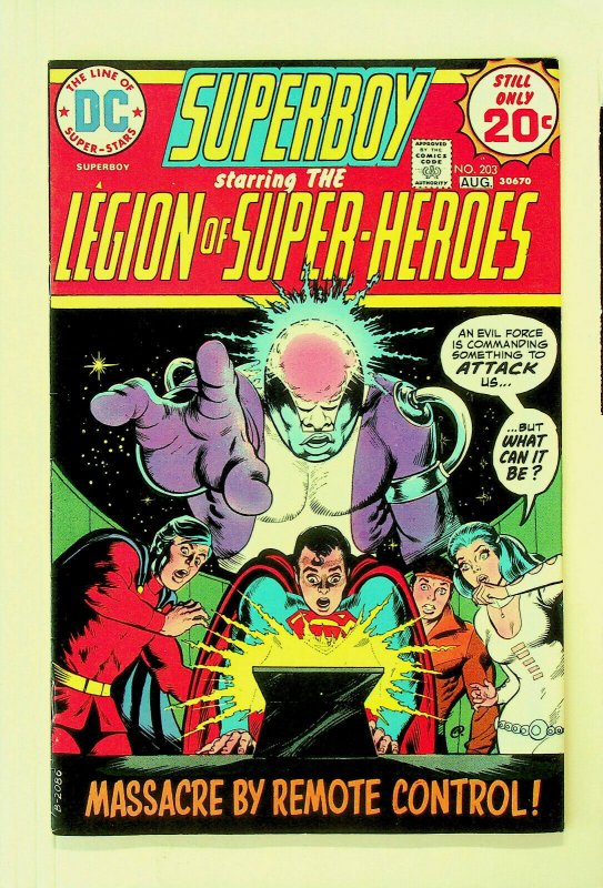 Superboy Starring the Legion of Super-Heroes #203 (Jul-Aug 1974, DC) - Near Mint 