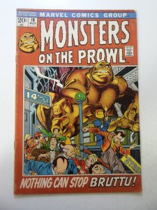 Monsters on the Prowl #18 (1972) FN Condition ink fc