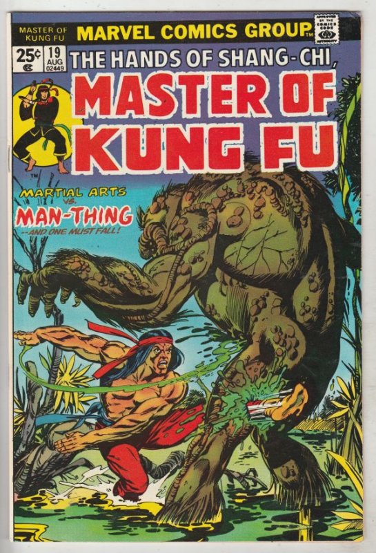 Master of Kung Fu, the Hands of Shang-Chi #19 (Aug-74) VF/NM High-Grade Shang...