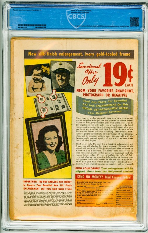 Tales from the Crypt #21 (1950) CBCS .5 see description