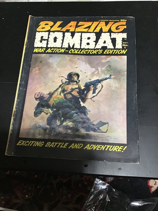 Blazing Combat #1 (1965) Frank Frazetta cover! EC artists & storylines! FN- Wow!