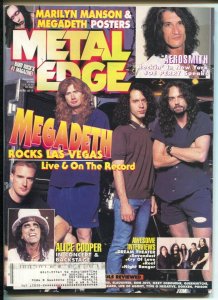 Metal Edge 12/1997-Marilyn Manson & Megadeath posters-Aerosmith-Ozzy-VF