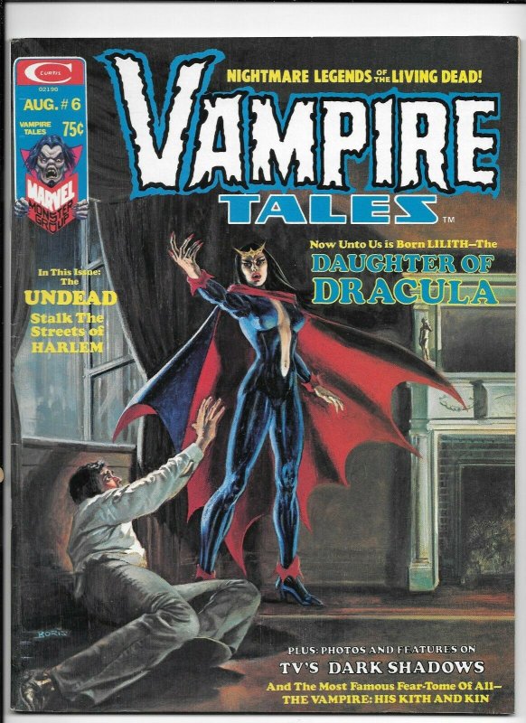 Vampire Tales #6 VF- 1974 Horror Magazine Lilith Daughter of Dracula Dark Shadow