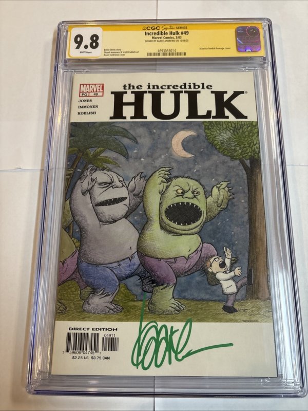 The Incredible Hulk (2003) # 49 (CGC 9.8 SS) Signed Kaare Andrews • Marvel
